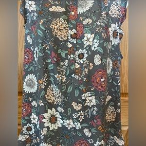 Grey beautiful floral blouse
